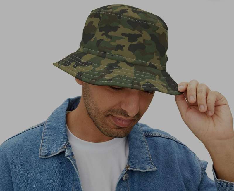 Bucket Hat Camouflage Woodland Camo Headwear - R45