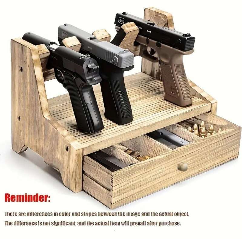 4-Slot Wooden Rack, Multi-Compartment Storage Organizer, Indoor Display Stand