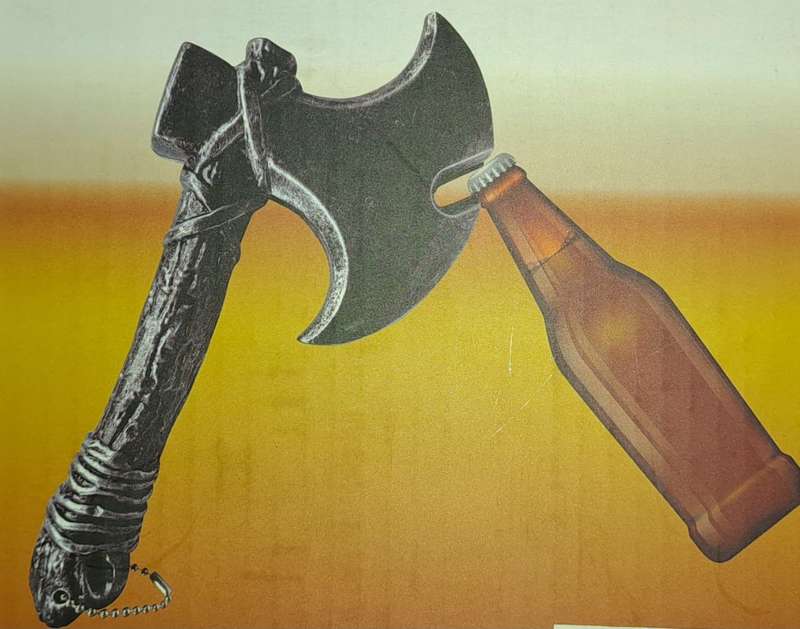 Axe Shaped Bottle Opener - Retro Silver