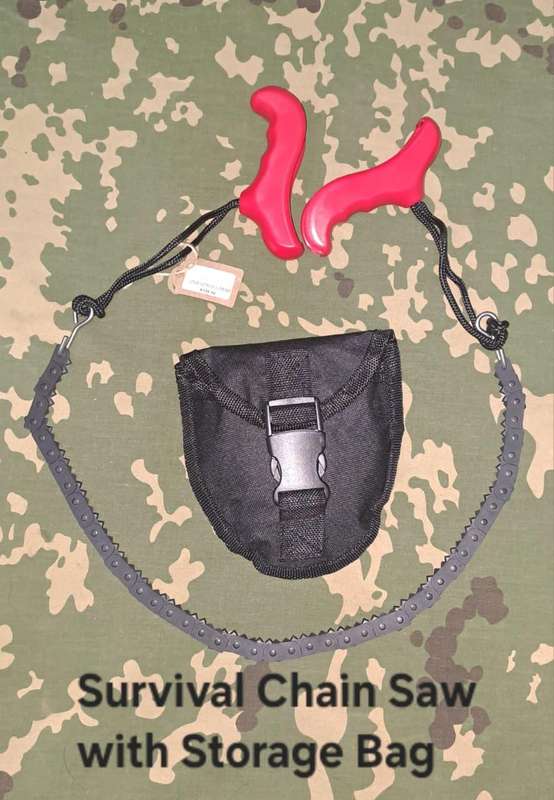 Survival Chainsaw with storage bag