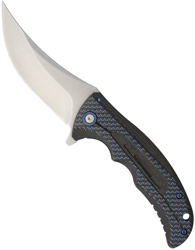 KO0028 Komoran Pocket Knife - Grey with blue Black pattern