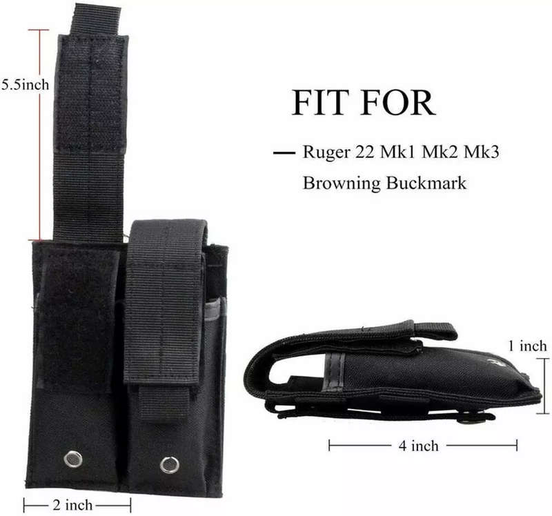 Molle Magazine Pouch 1000D Nylon Double Layer Storage Bag Airsoft Rifle Intercom Storage Bag holster