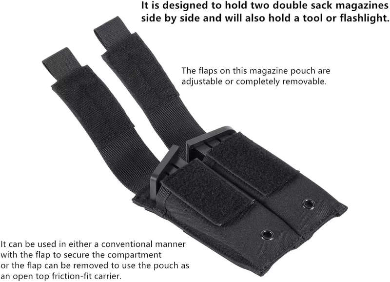 Molle Magazine Pouch 1000D Nylon Double Layer Storage Bag Airsoft Rifle Intercom Storage Bag holster