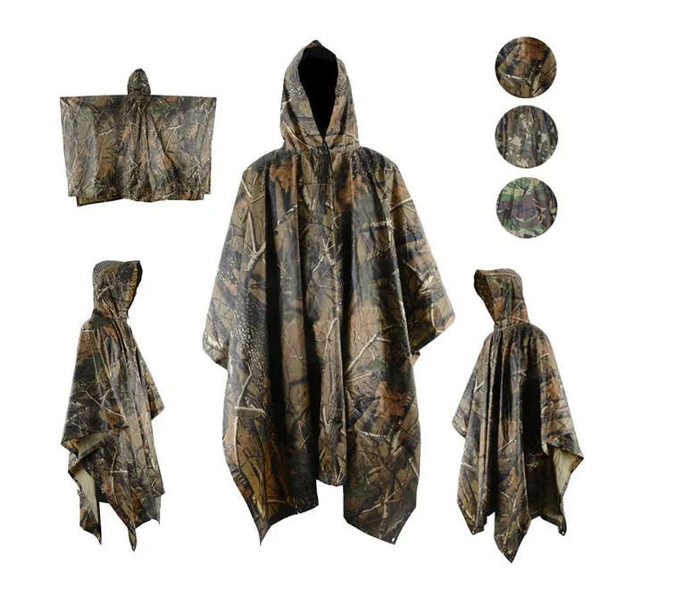 Camouflage Poncho With Storage Bag