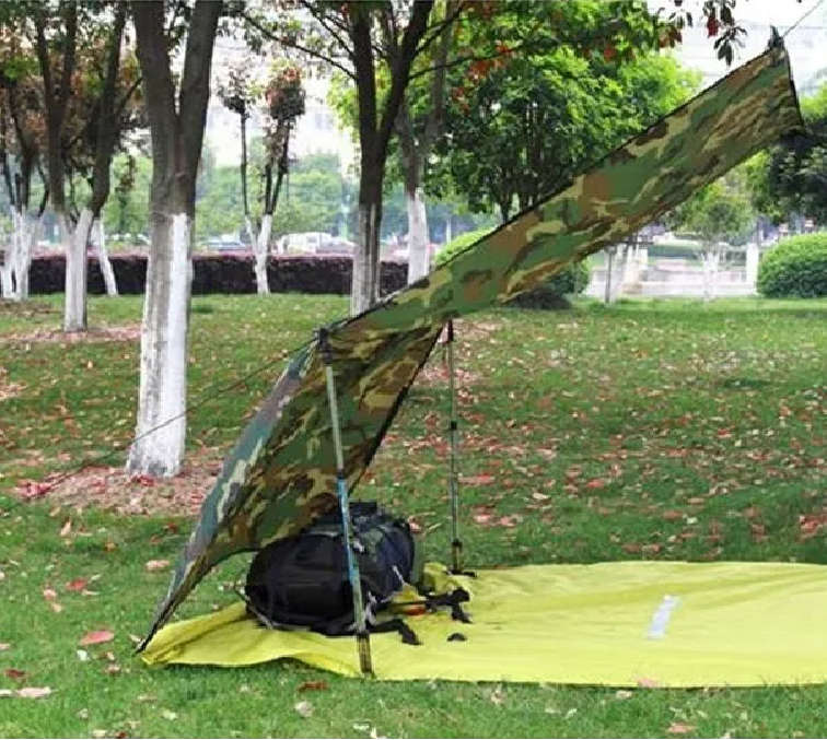 Camouflage Poncho With Storage Bag