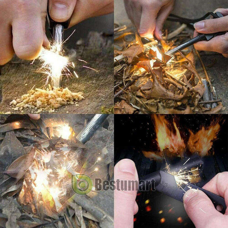 Magnesium Fire Starter set with carry pouch