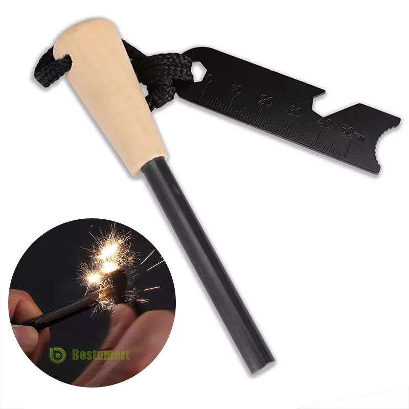 Magnesium Fire Starter set with carry pouch
