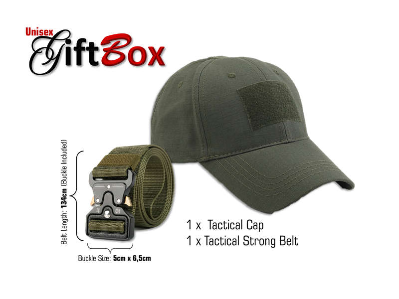 Green Velcro Cap + Green Belt Box Combo