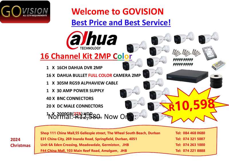 16 CHANNEL KIT 2MP COLOR