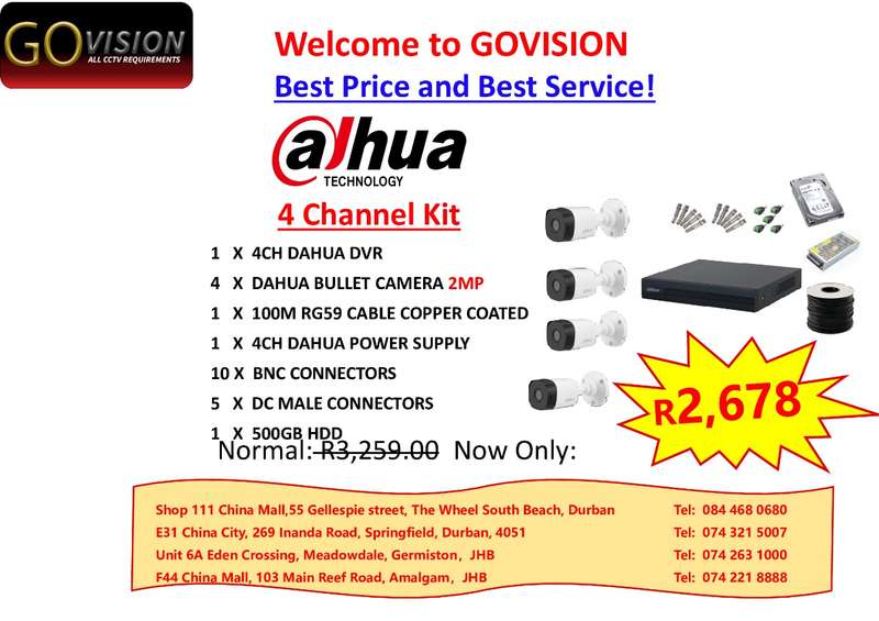 4 channel DAHUA kit