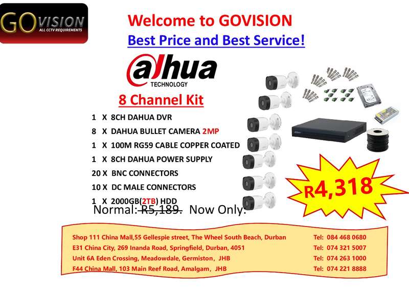 8 CHANNEL KIT DAHUA