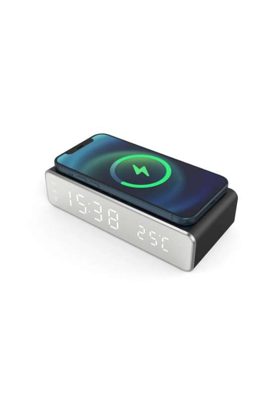 Wireless Charger Alarm Clock LED Display