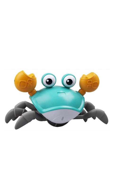 Crawling Crab Toy Toddlers Activity Toy Tummy Time - Blue