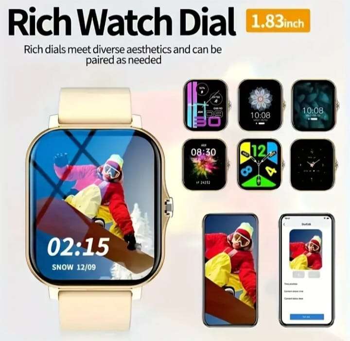 Full Touch Smart Watch with Gold Strap plus a Silicone Strap