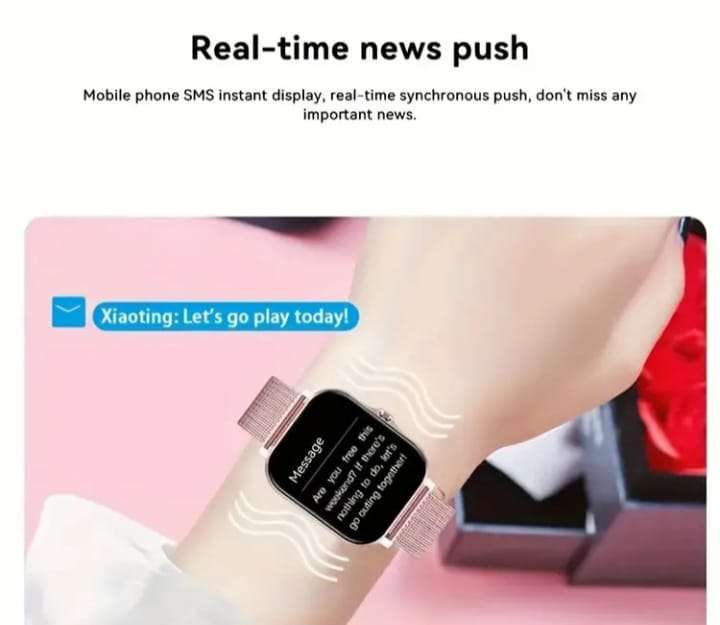 Full Touch Smart Watch with Gold Strap plus a Silicone Strap