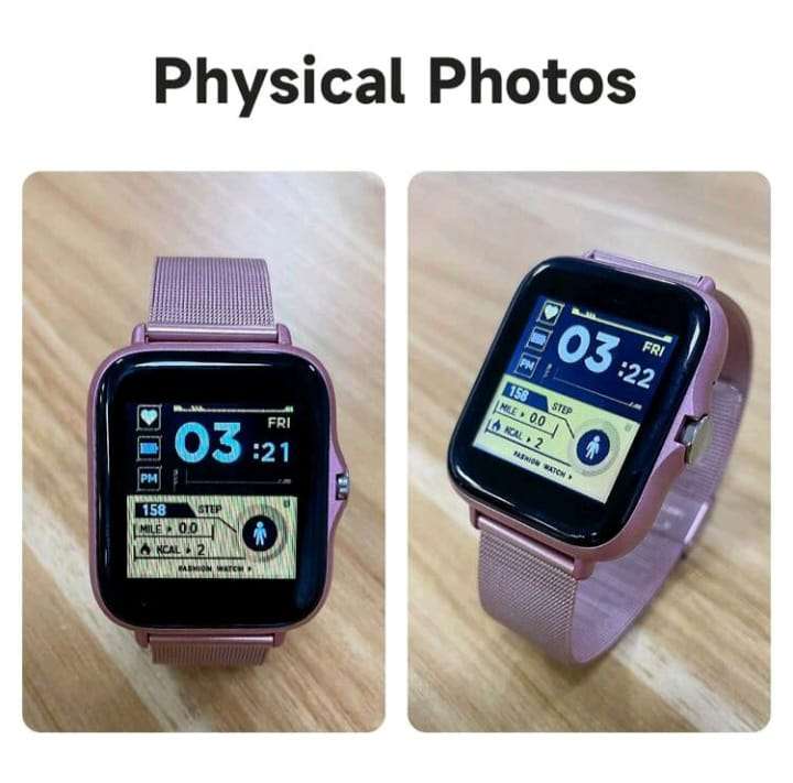 Full Touch Smart Watch with Gold Strap plus a Silicone Strap