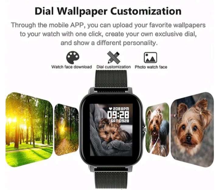 Full Touch Smart Watch with Gold Strap plus a Silicone Strap