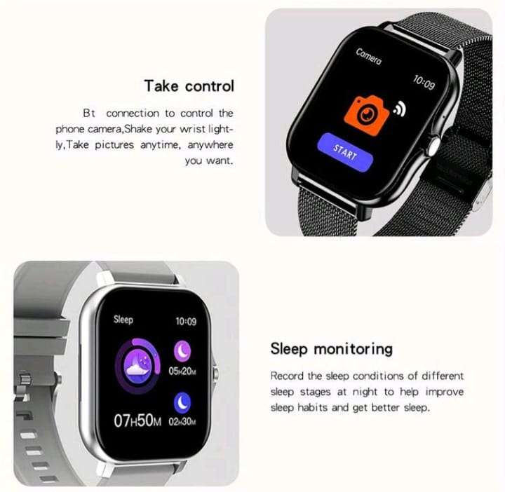 Full Touch Smart Watch with Gold Strap plus a Silicone Strap
