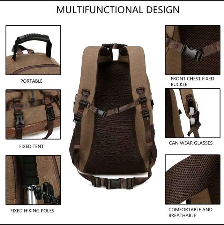 Outdoor Travel Backpack - Grey