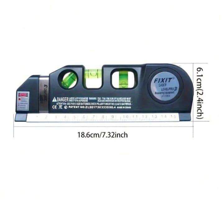 Laser Level Pro 3 With Built-In Tape Measure