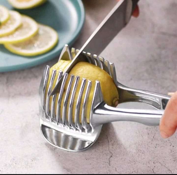 Handheld Lemon & Tomato Round Slicer  Easy Slicing for Lemons, Tomatoes, Eggs, and More