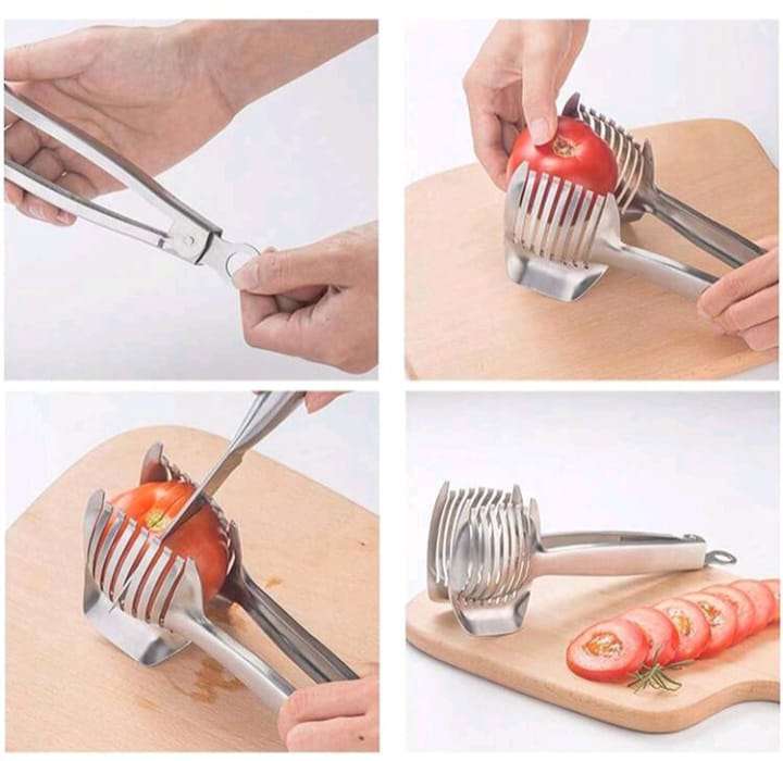 Handheld Lemon & Tomato Round Slicer  Easy Slicing for Lemons, Tomatoes, Eggs, and More