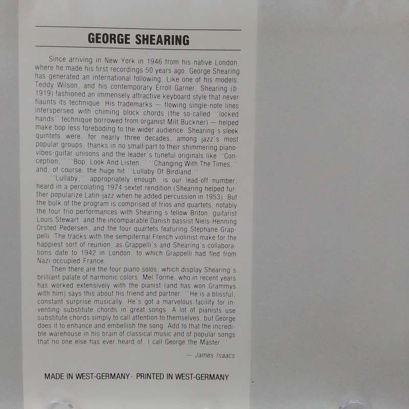 George Shearing (CD) Compact Jazz
