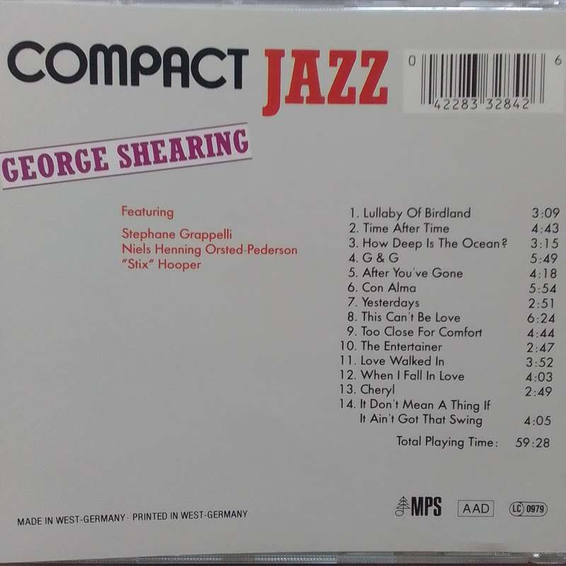 George Shearing (CD) Compact Jazz