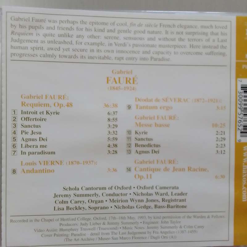 Fauré (CD) Requiem