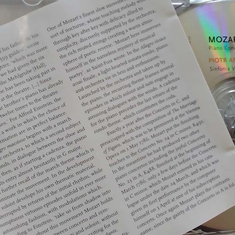 Piotr Anderszewski (CD) Mozart Piano Concertos 21 & 24