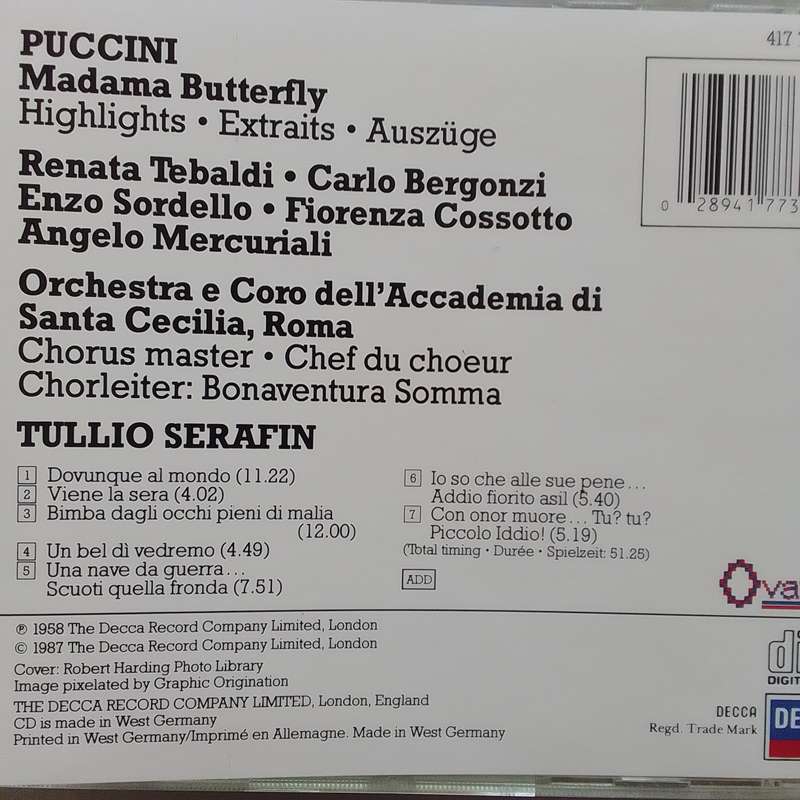 Puccini (CD) Madama Butterfly