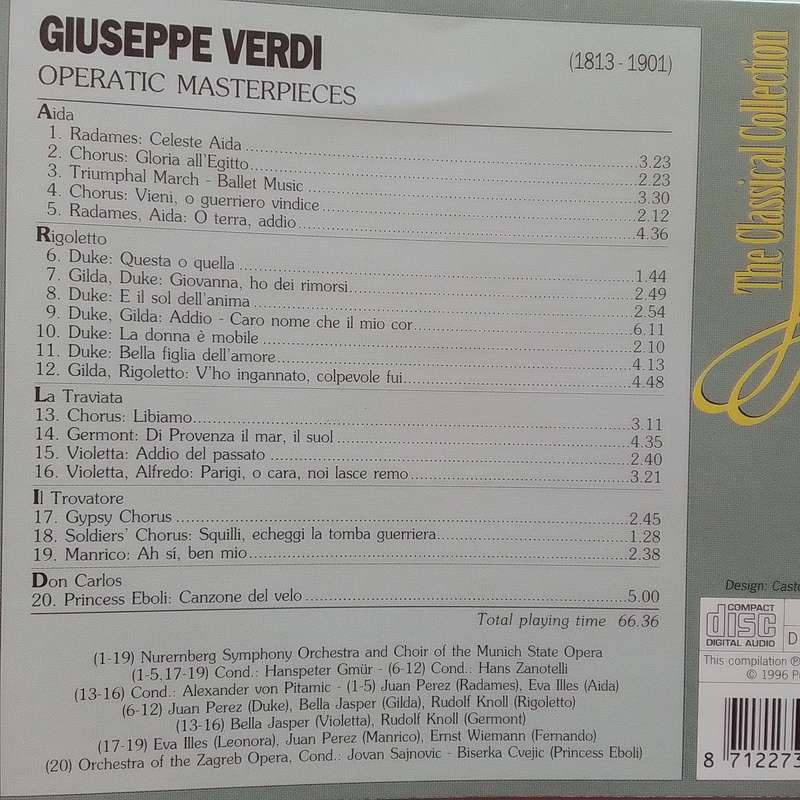 Verdi (CD) Operatic Masterpieces
