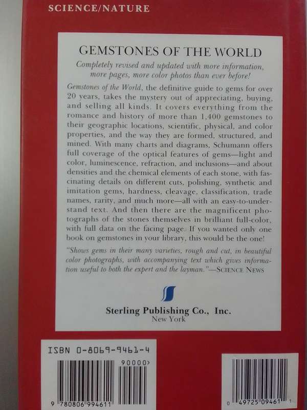 Gemstones Of The World (Hard Cover) Walter Schumann