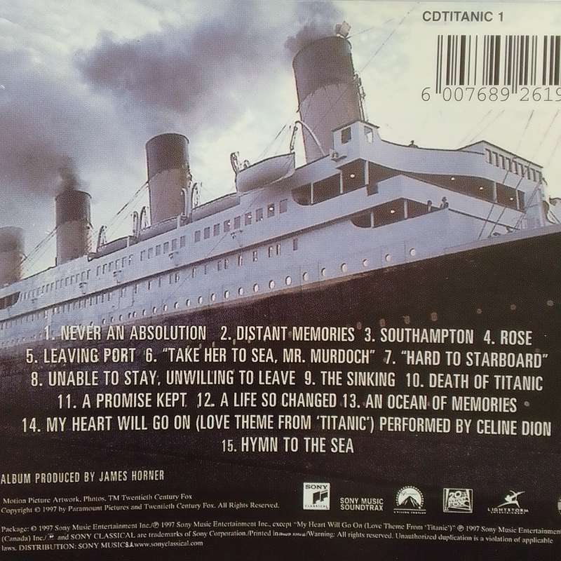Titanic (CD) Music From The Motion Picture