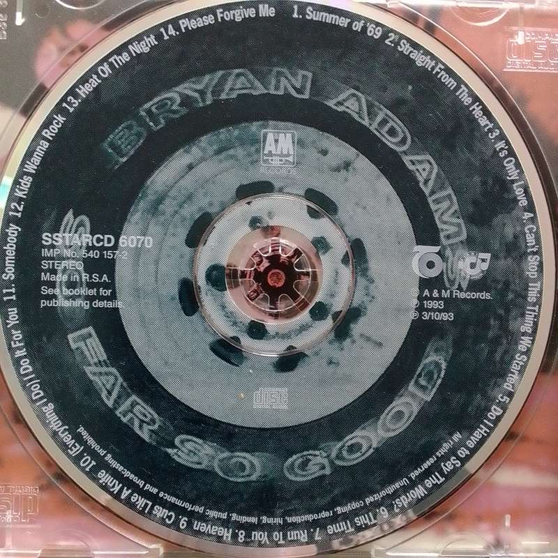 Bryan Adams (CD) So Far So Good