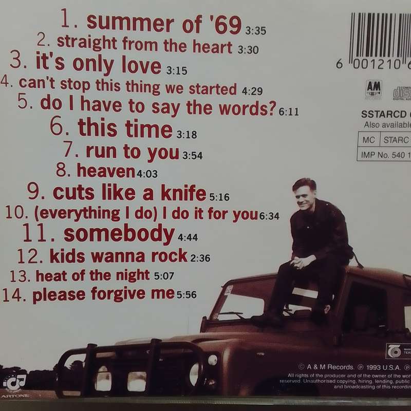 Bryan Adams (CD) So Far So Good