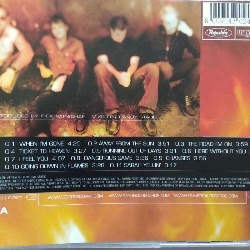 3 Doors Down (CD) Away From The Sun