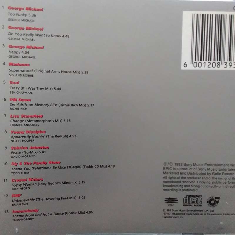 Red Hot + Dance (CD) Compilation