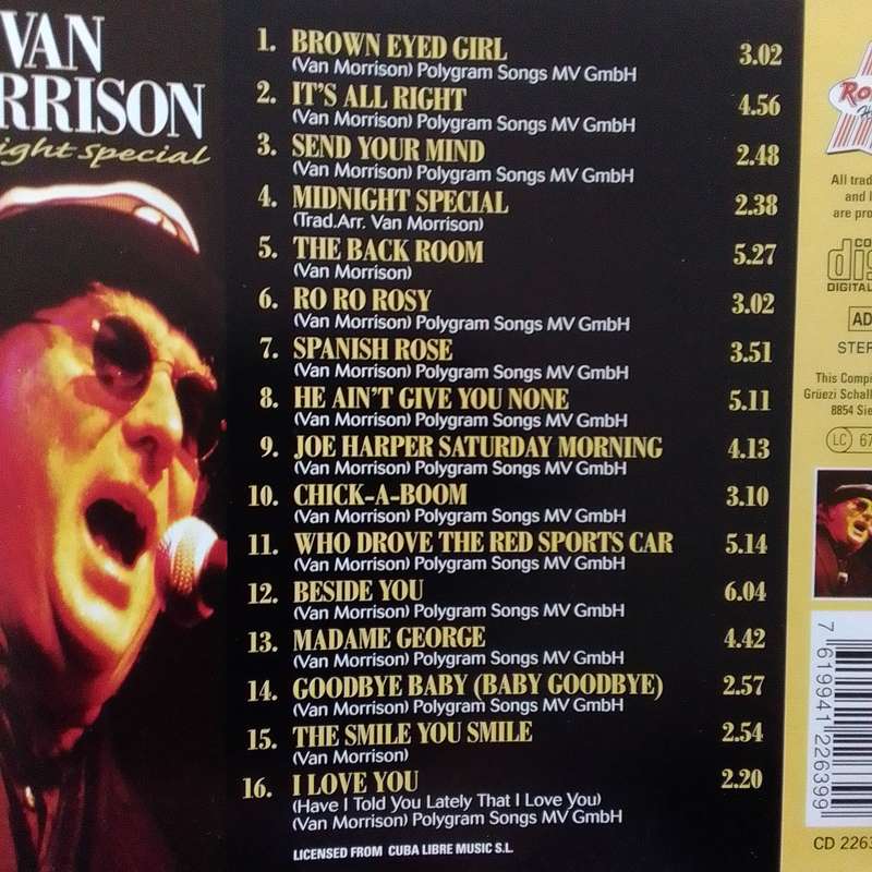 Van Morrison (CD) Midnight Special