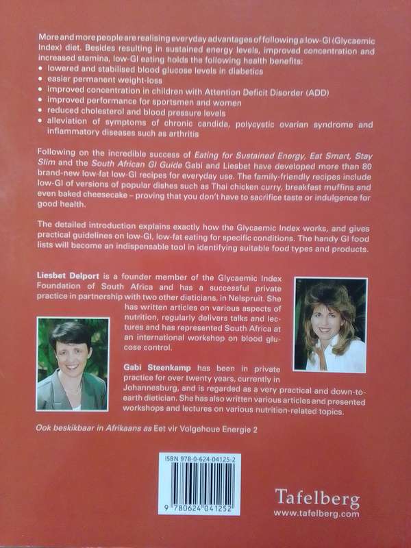 Eating For Sustained Energy 2 (Soft Cover) Gabi Steenkamp & Liesbet Delport