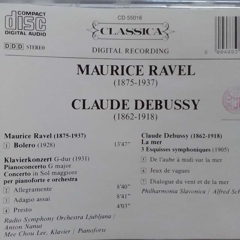 Ravel/Debussy (CD) Bolero/La Mer