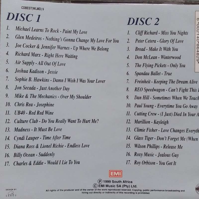 The Best Love Album (CD) In The World ... Ever!
