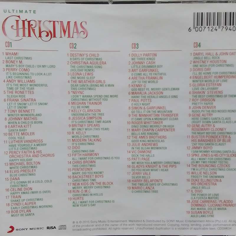 Ultimate Christmas (CD) Compilation Set Of 4 - Christmas