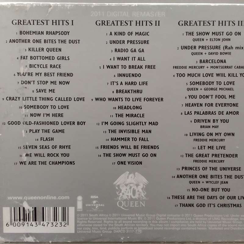 Queen (CD) Greatest Hits 3-CD Box Set