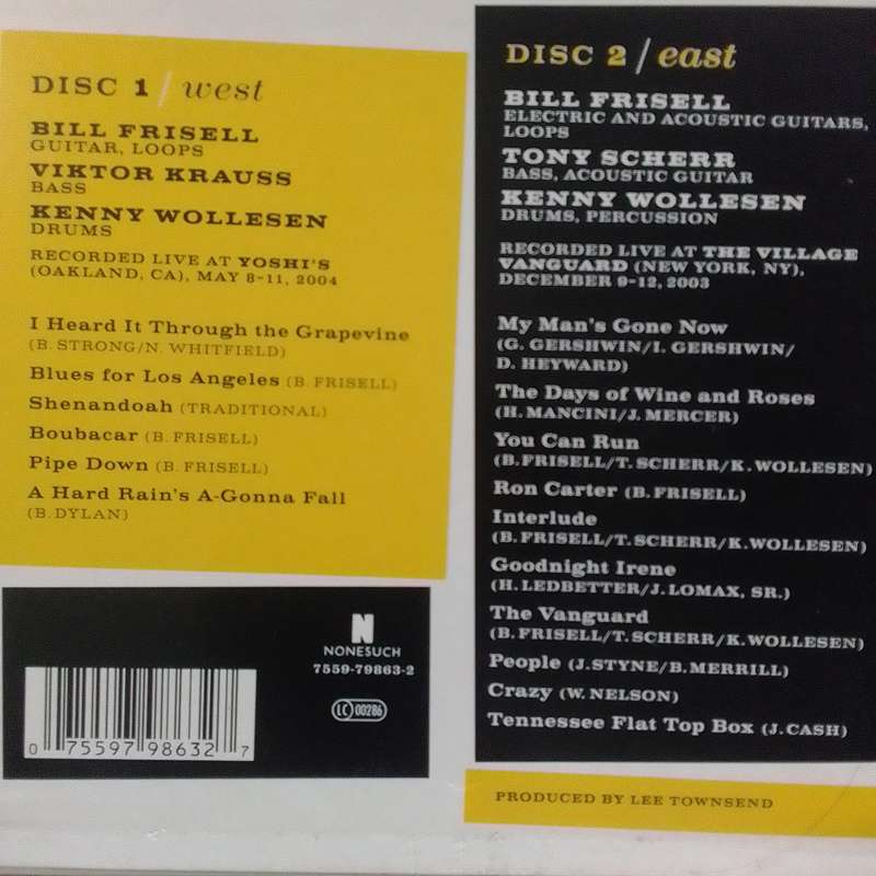 Bill Frisell (CD) East West