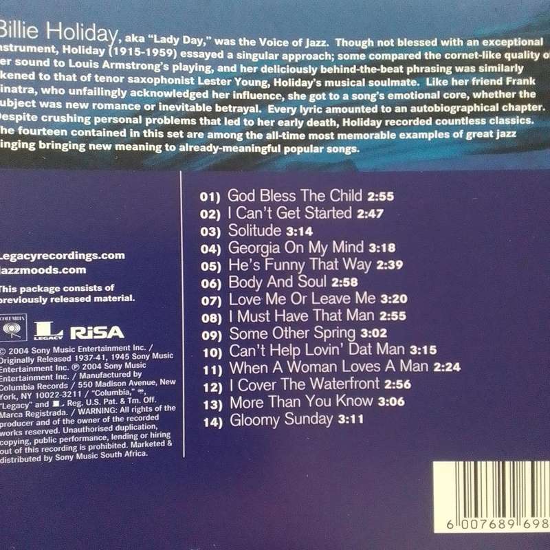Billie Holiday (CD) Jazz Moods 'Round Midnight