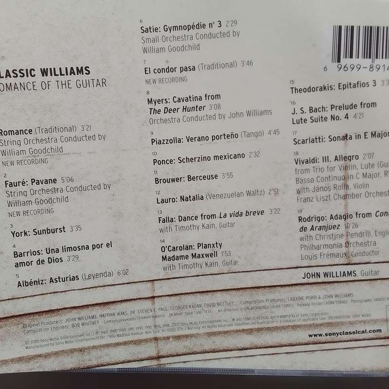 John Williams (CD) Classic Williams - Romance Of The Guitar