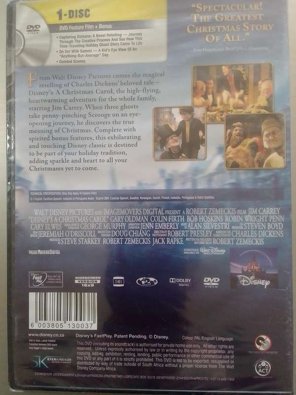 A Christmas Carol (DVD) Jim Carrey (New)