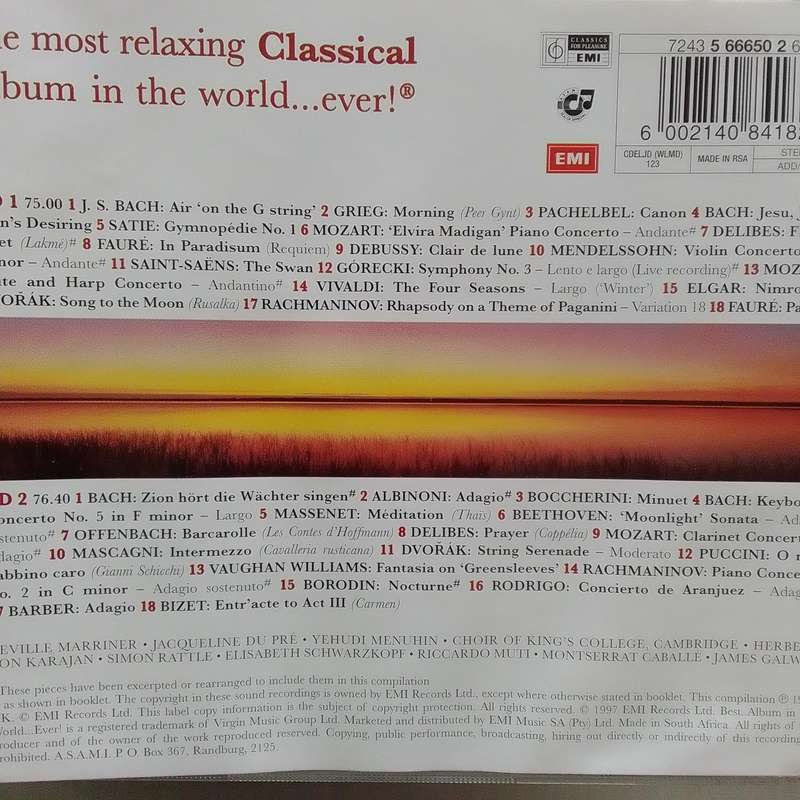 The Most Relaxing Classical Album (CD) In The World ... Ever!