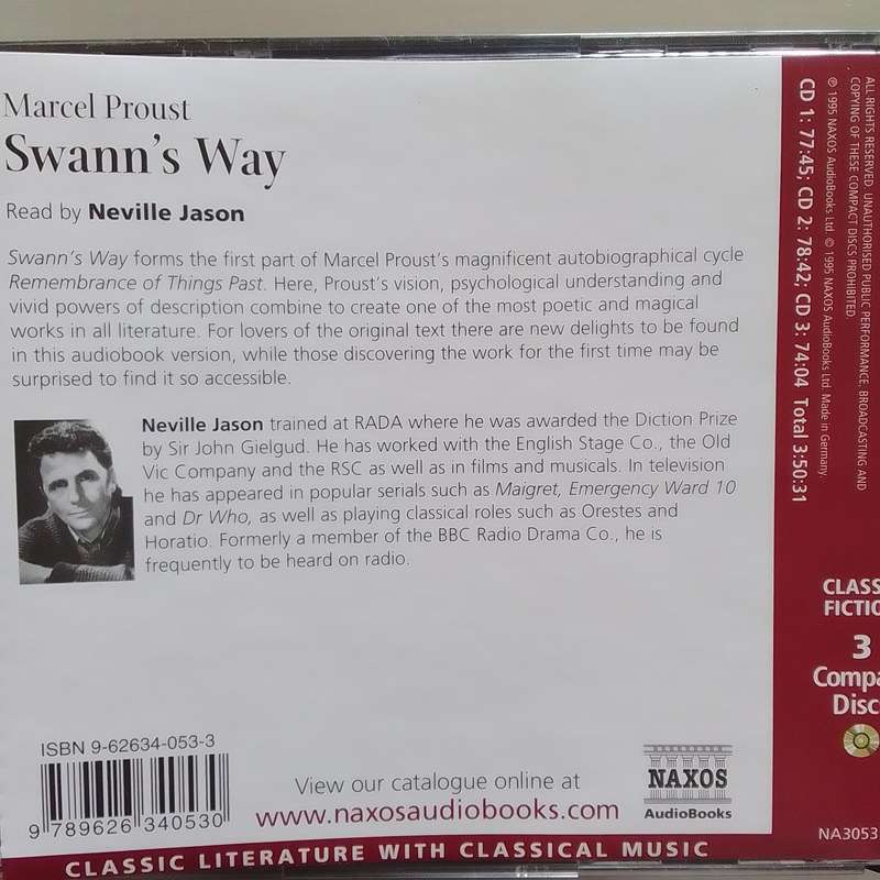 Swann's Way (3-CD Audio Book) Marcel Proust
